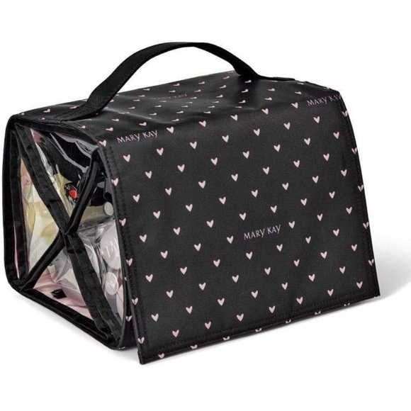 Mary Kay Handbags - New! Mary Kay Travel Roll Up Bag Black W/ Hearts